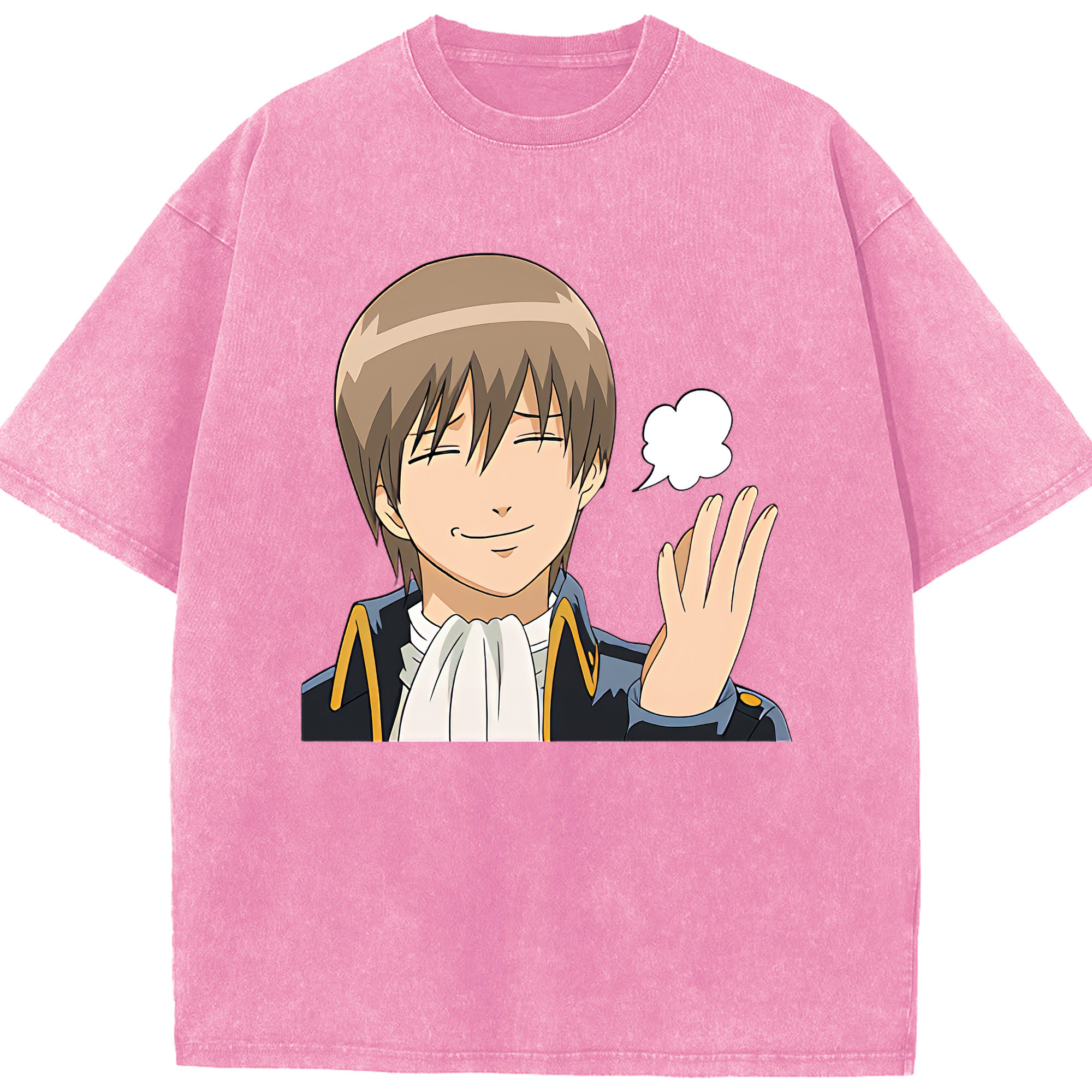 （画像用） ぎんたま 坂田銀時（さかたぎんとき） 神楽 志村新八（しむら しんぱち） GINTAMA Sakata Gintoki Kagura Shimura Shinpachi 綿100% ヴィンテージ風 半袖Tシャツ（フロントプリント）